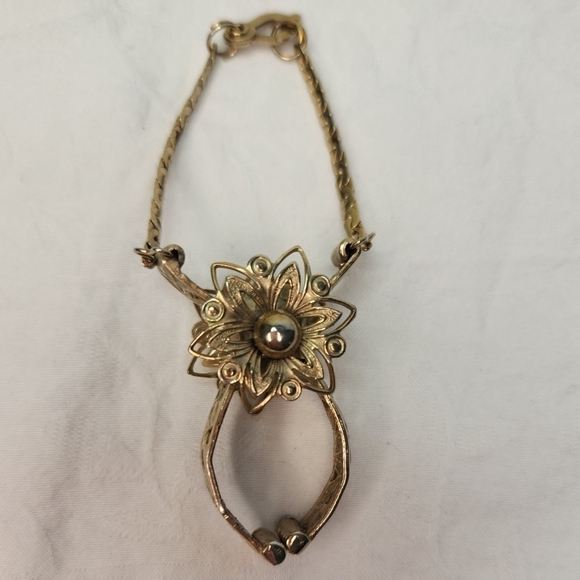 Vintage 50s gold glove scarf purse clip - Picture 2 of 8